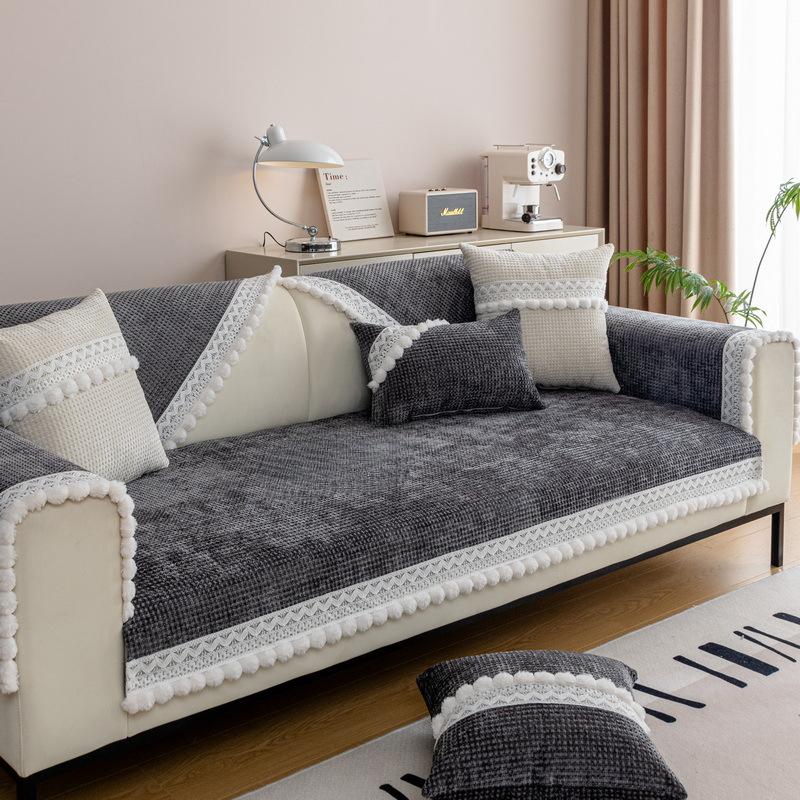 Chenille Sofa Cushion Four Seasons Universal Cover Cloth Non-Slip Sofa Cover Backrest Armrest Cushion