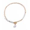 Temperament Baroque Imitation Pearl Necklace Earrings Simple Metal Chain Fringed Collarbone Necklace
