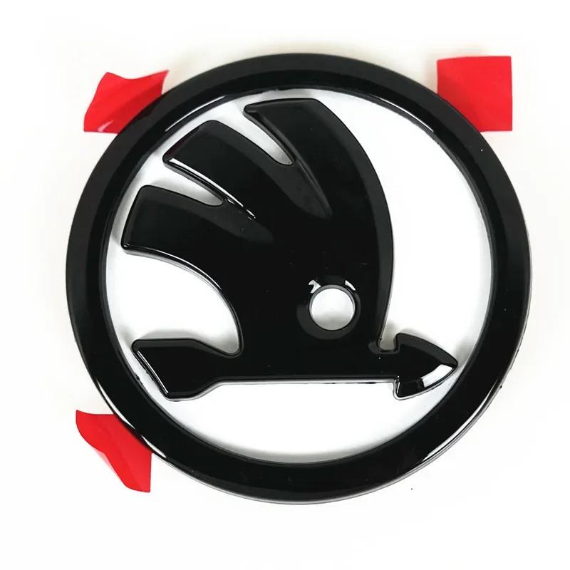 80/90mm 3D ABS Car Front Grille Trunk  Sticker For Skoda Octavia 2 3 A5 A7 Kodiaq Fabia Rapid 3 Karoq Superb VRS Accessories