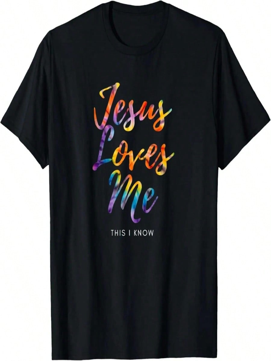 Jesus Love Me Cool Retro Christian Tie Dye T-Shirt S разноцветный