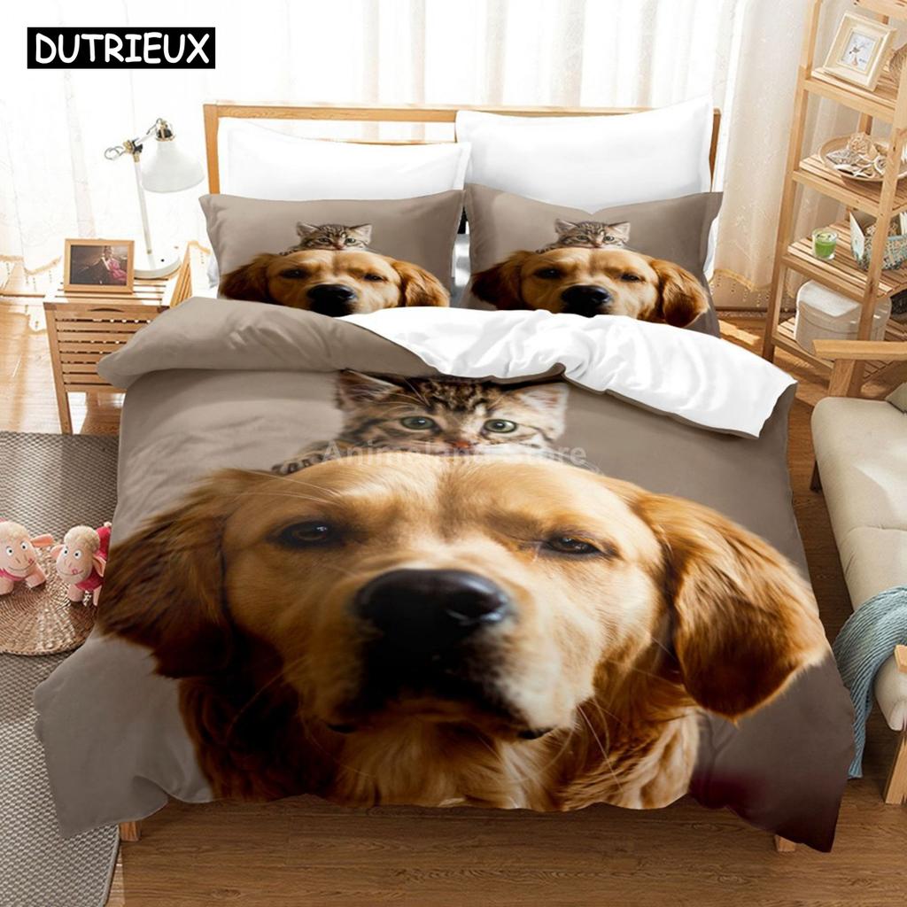 Lovely Dog Dalmatian Bedding Set 3d Luxury Duvet Cover Sets Comforter Bed Linen Queen King Single Size Black White Animal Pet