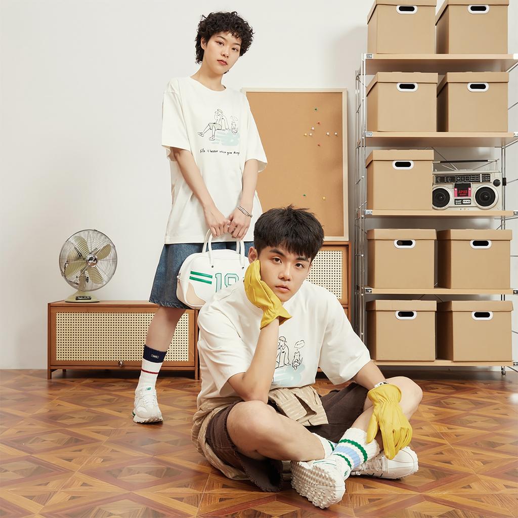 New Balance X PK Graphic Tee Asia Sizing 'White Blue' Unisex 5ED26011-IV