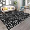 Viking Rune Wolf Pattern Area Rug Vintage-Themed Carpet Non-Slip for Office Bedroom Living Room Outdoor Cool Gift Decoration Mat