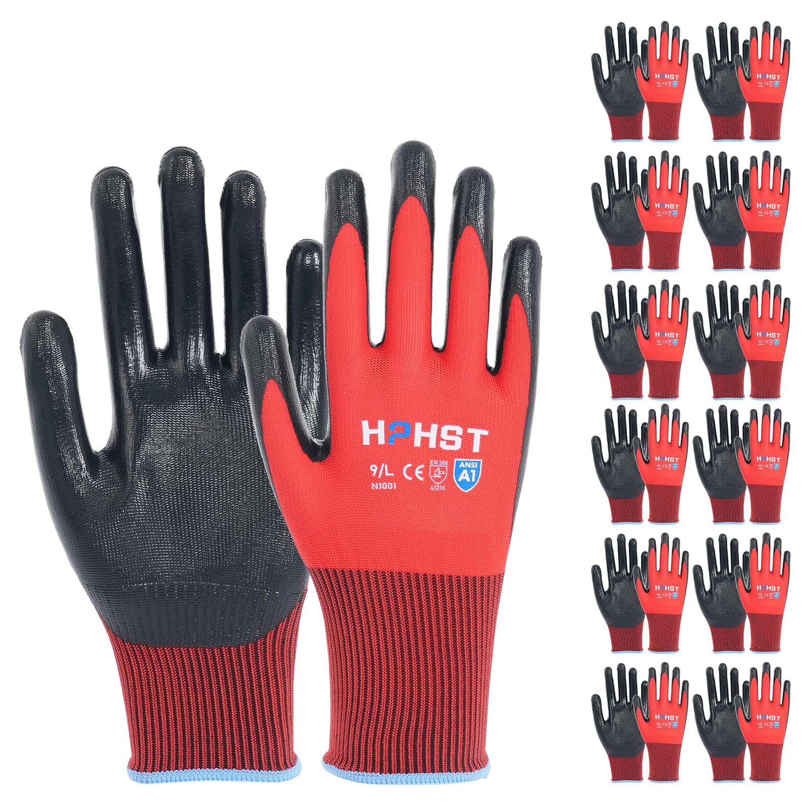 

Safety Work Nitrile Coated Work Nitrile Grip Work Gloves for and Woodworking [HPHST] Gloves, Gloves, 12-Piece Men s - Touchscreen, Non-Slip,