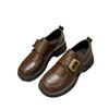 Retro platform loafers women's new spring and autumn Mary Jane shoes thick heel round head versatile fashion British small leather shoes
