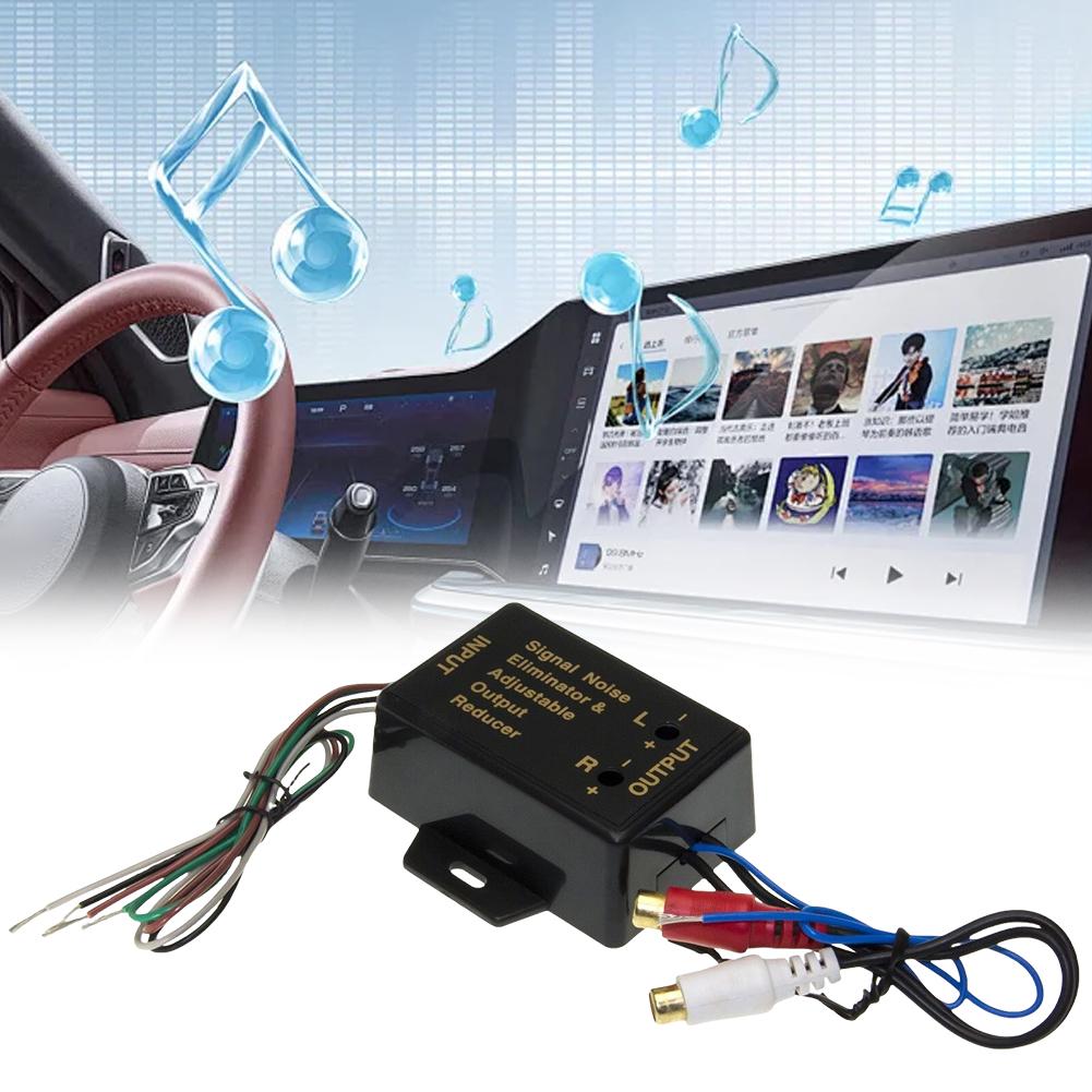 2 Way Car Audio RCA Converter 12-24V Low Level Converter Adapter High Level To Low Level Converter 40W Adjustable RCA Adapter