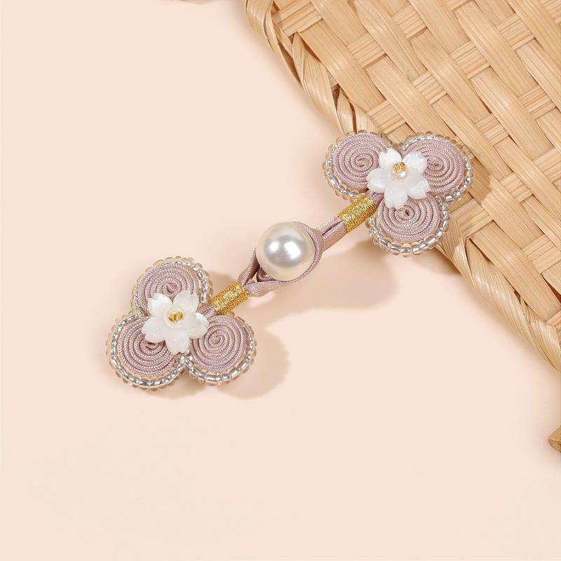 Traditional Handmade Frog Buttons Chinese Style Faux Pearl Green Bead for Cheongsam DIY Craft Sewing Apparel Decoration