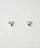 Merrymotive [Silver] Shining Ribbon And Heart Earring
