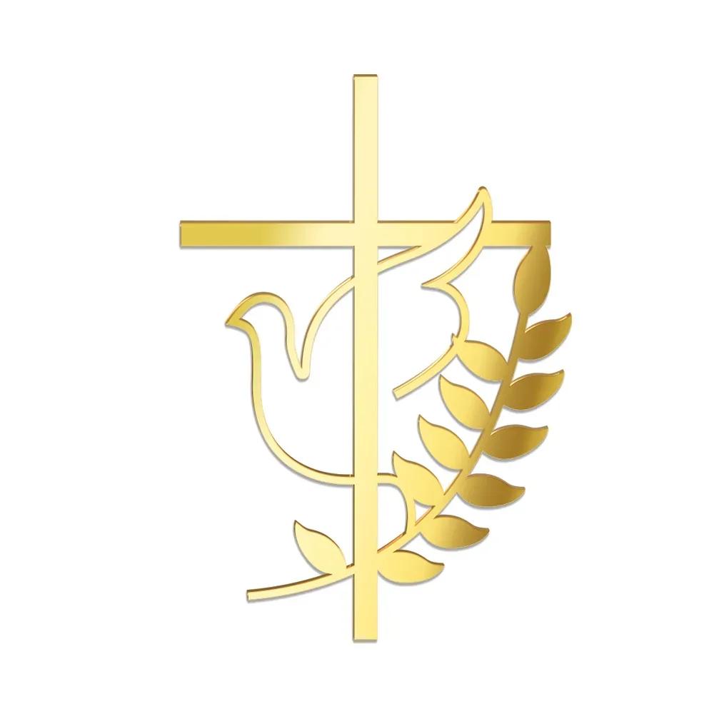 

Новий хрест Голуб миру Акрилові декоративні вкладиші Причастя дитини Хрещення Вечірка Прикраса Вставки для торта