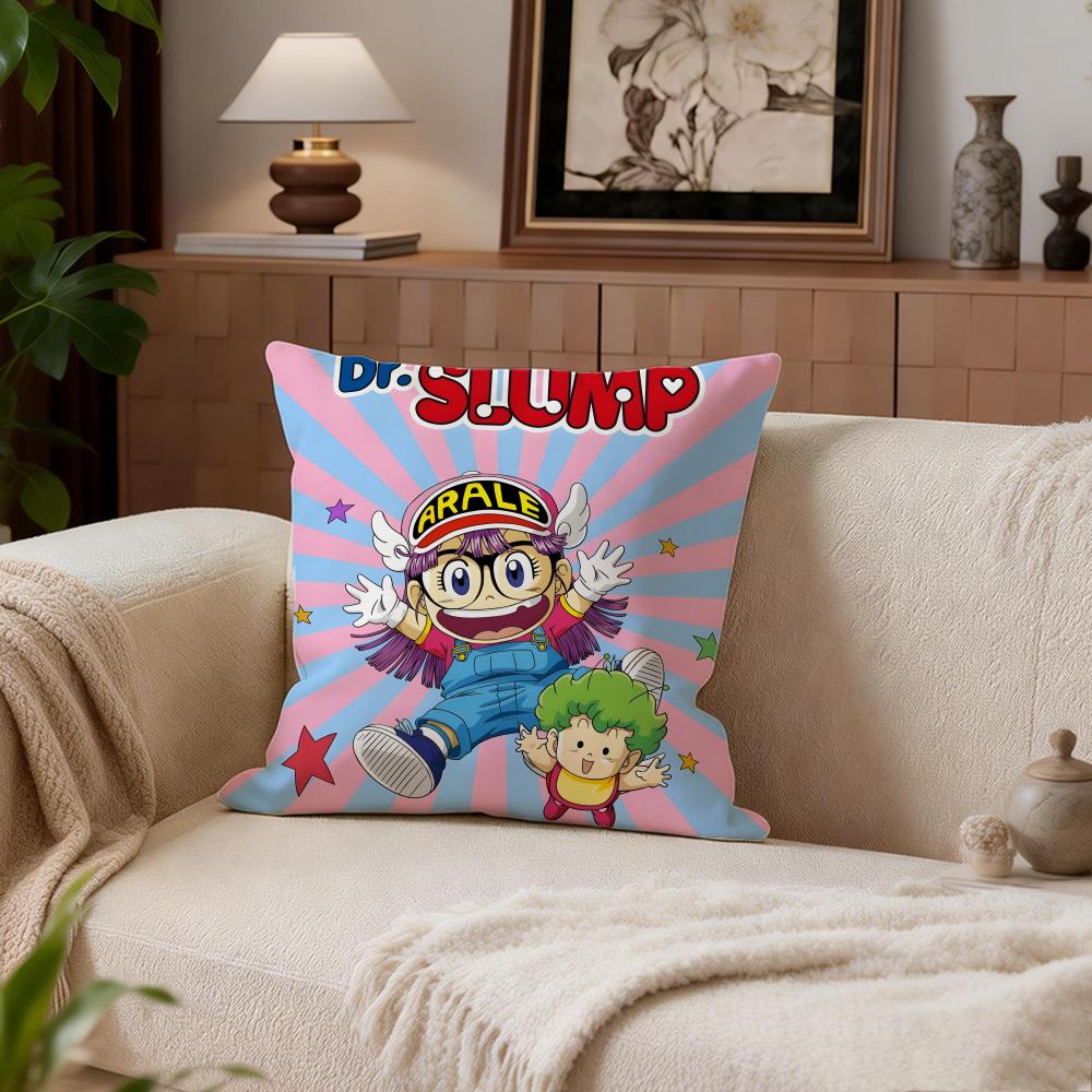Kawaii Dr. Slump Cushion Cover Cushion Cover Set 4Pcs 50X50 45X45 40X40 Pillowcase Decorative Sofa Home Decor