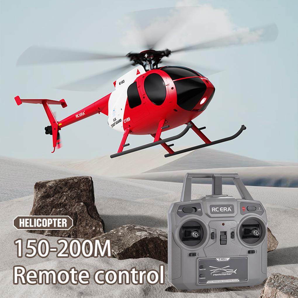 1:28 C189 RC Helicopter MD500 Brushless Motor Dual-motor Remote Control Model 6-Axis Gyro Simulation Aircraft