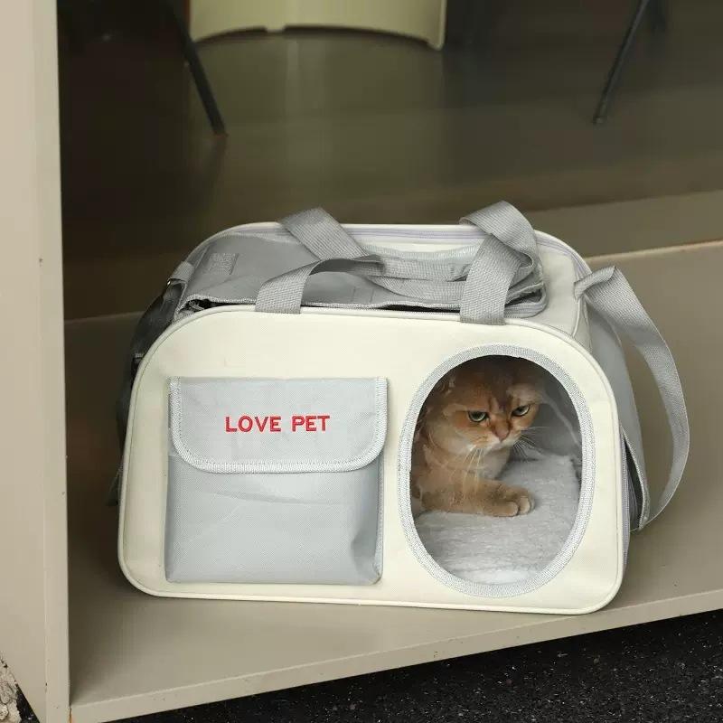 HOOPET Cat Bag Outdoor Portable Kitty Dog Backpack Capsule Cats Cage Breathable Portable Pet Bag Large Capacity Bag For Pets