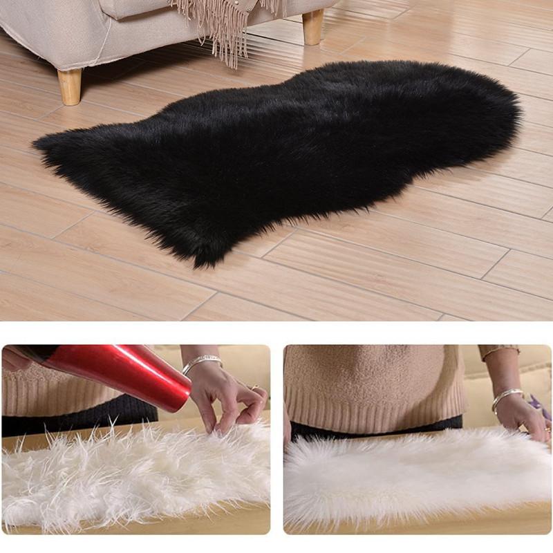 Fur Fluffy Faux Sheepskin Rug Living Room Bedroom Floor Carpet Rugs Home Decor