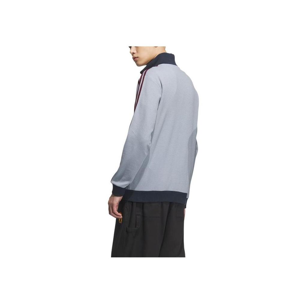 adidas Originals Track Top Waffle Jacket Blue/Red Men's Retro Jacket KB8953