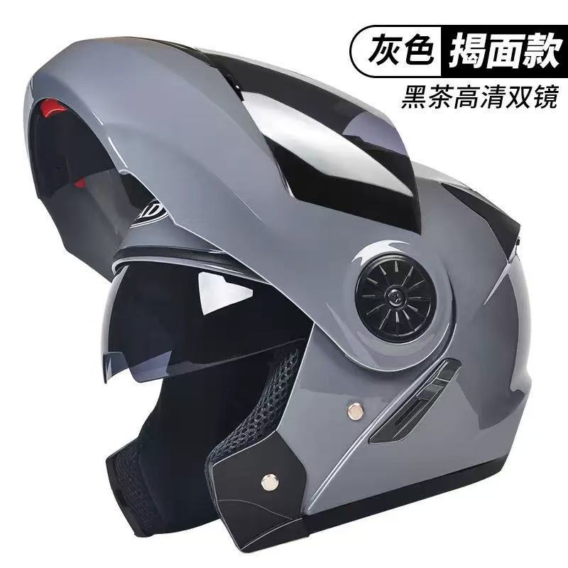 Specially designed for electric motorcycle helmets, men's and women's open-face helmets with dual mirror design, full-face helmet with