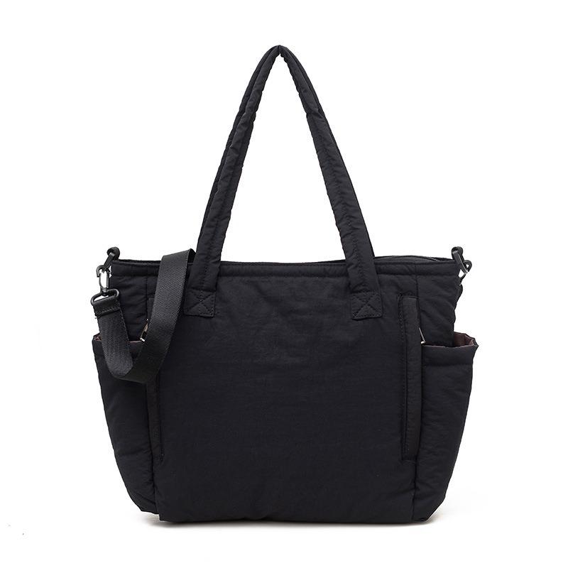Nylon Bag Women's Cotton Bag Large Capacity Simple Shoulder Bag Student Portable Messenger Bag Commuter Tote Bag