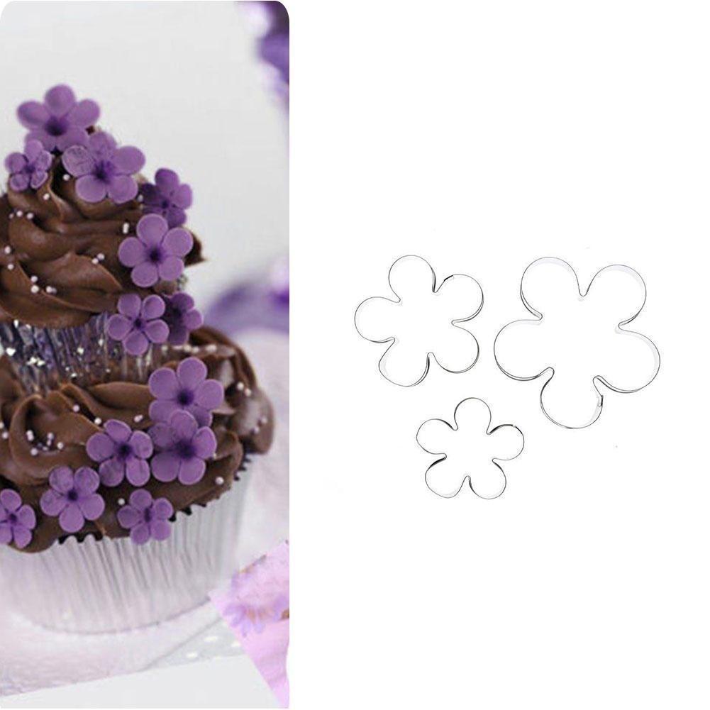 New 5pcs/1set Snowflake Cutter Cookies Stainless Steel Fondant Cake Pastry Mould Biscuit Mold