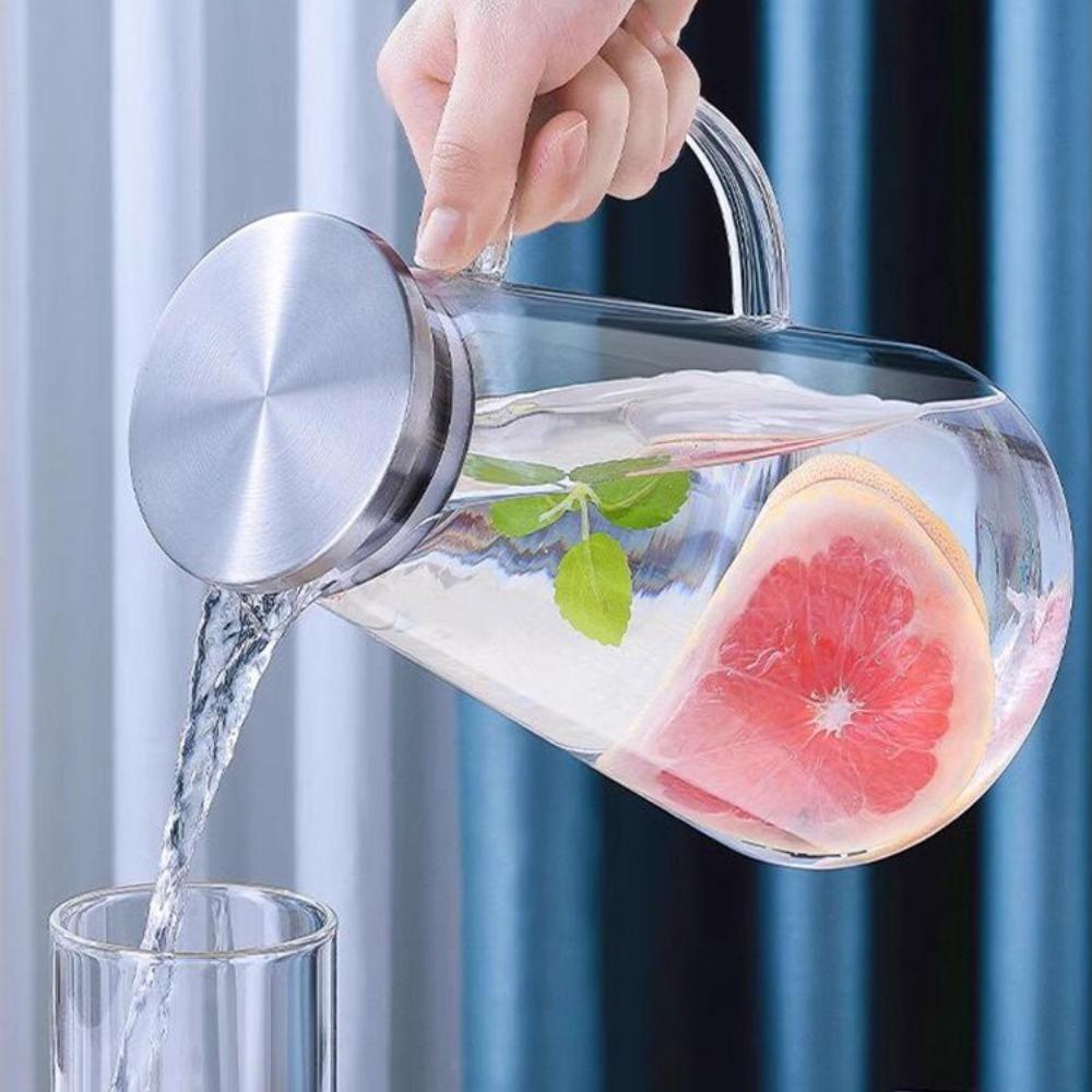 Glass Water Jug 2L Water Pot New Cold Water Kettle  Office Household Jug