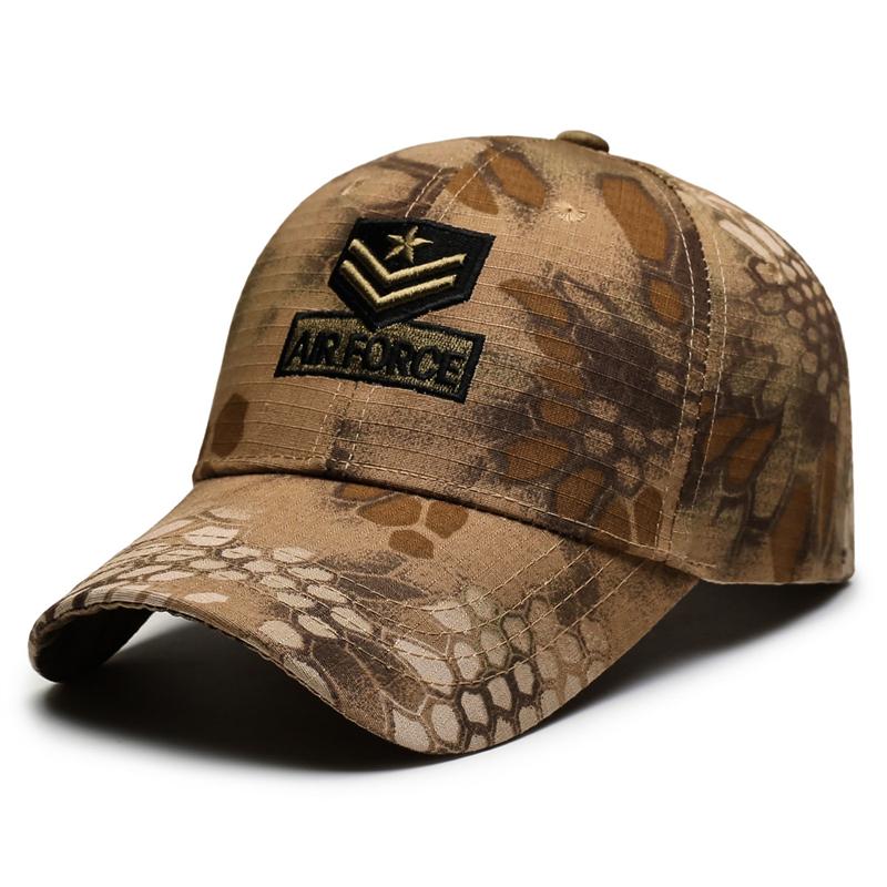 Camouflage Tactical Cap Men's Outdoor Air Force Camouflage Baseball Cap Sunshade Sunscreen Adjustable Breathable Cap