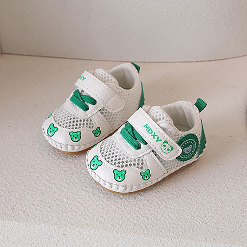 

Летняя детская обувь для девочек, обувь для малышей, мягкая подошва, обувь из сетки с отверстиями, сандалии для мальчиков-младенцев 0-1 года 18 зелёный