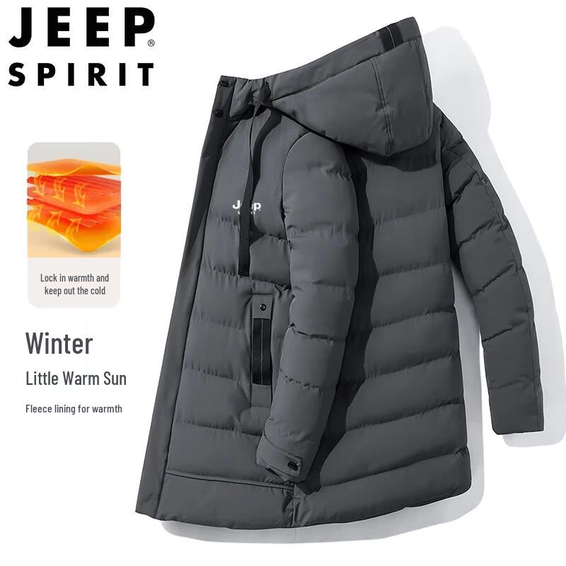 

JEEP SPIRIT Мужская пуховая куртка средней длины с капюшоном 3XL