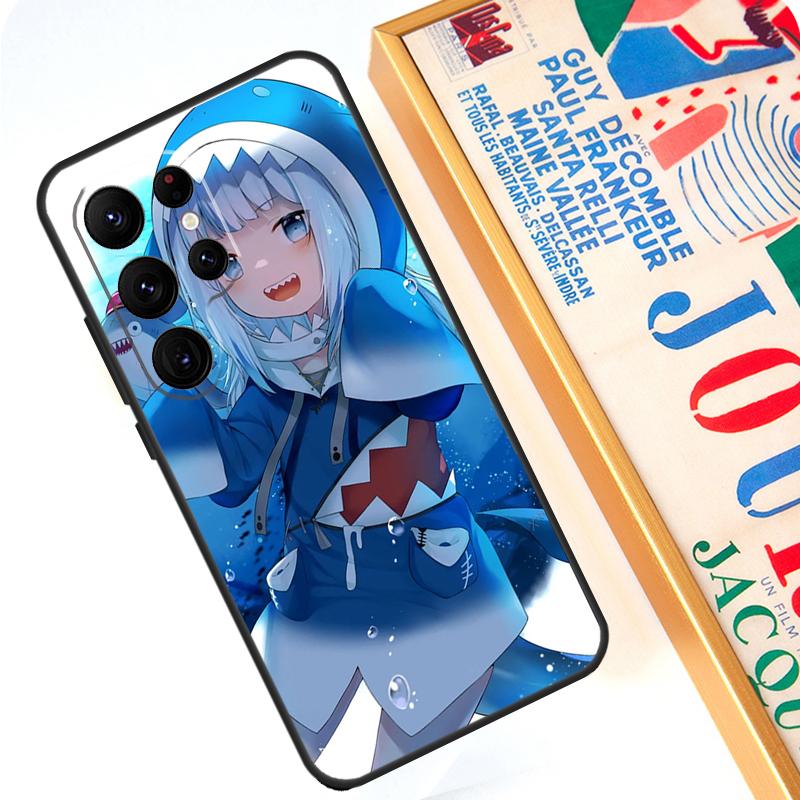 Gawr Gura Hololive Anime Case For Samsung Galaxy S24 Ultra S23 S22 S20 S21 FE Note 10 20 Ultra S8 S9 S10 Plus Cover