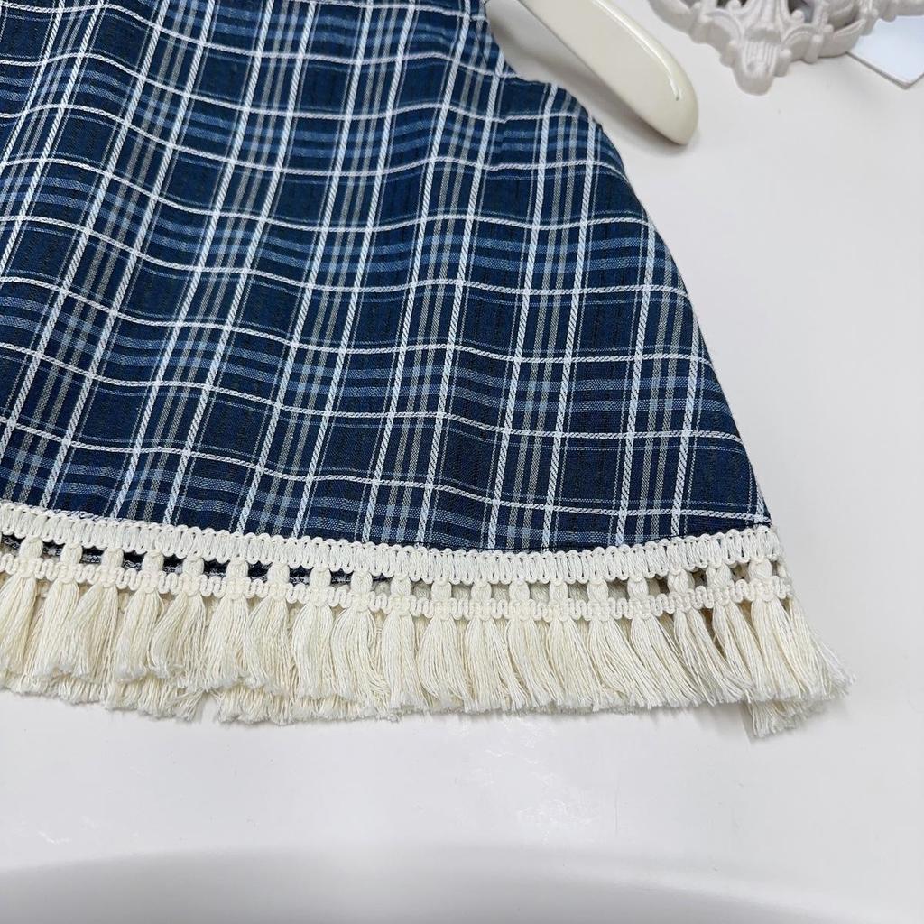 Girls' Plaid Sleeveless Camisole and Pants Set