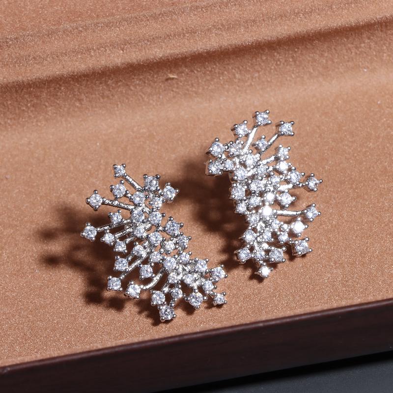 Shinning Cubic Zirconia Earrings Female Fashion Luxury Accessories Delicate Jewelry For Wedding Party
