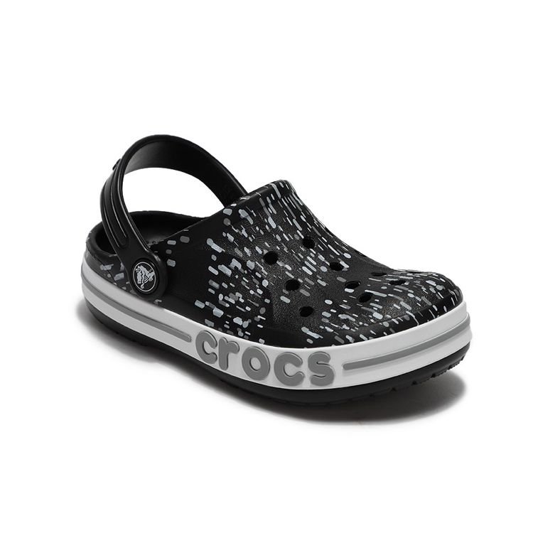 Crocs Classic Clog Beach Hole Sports Sandals Kids Sandals Black Gray 207020-0C4
