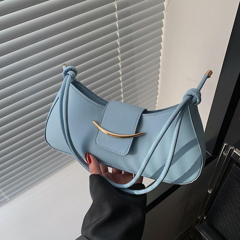 Handbag New Women's Bag Solid Color High Texture Shoulder Underarm Bag Summer Commuter Casual Simple Messenger Bag