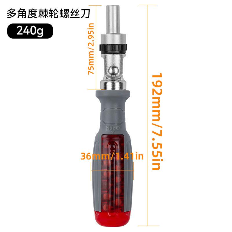 Multi-Angle Elbow Ratchet Screwdriver Creative Driver Bits Set Phillips Torx Hex Combination Tool Kit