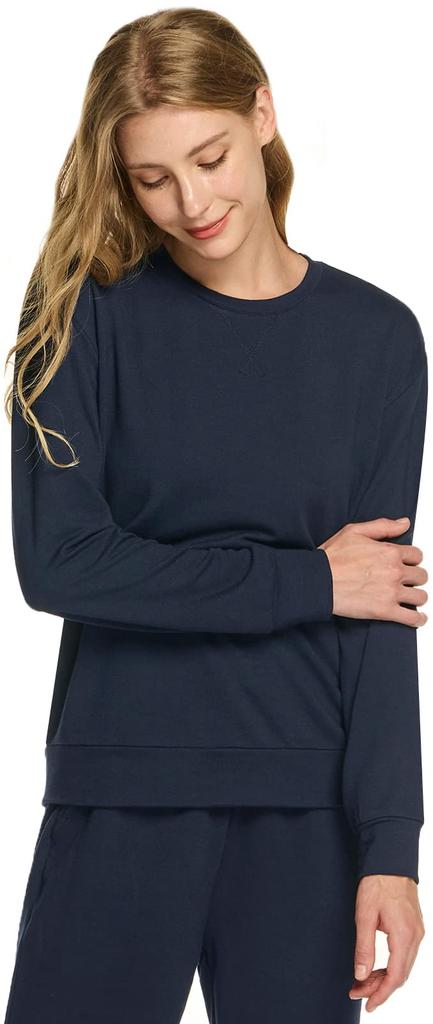 Tesla Long Sleeve Crew Loose Perfect for and Winter Women's Loungewear, T-Shirt, Loungewear, Neck, Soft, Lightweight, Breathable, Stretch, Fit,