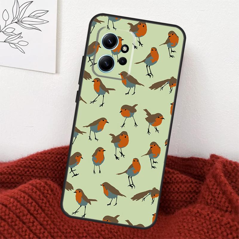 Robins Bird Case For Xiaomi Redmi Note 14 13 12 11 10 15 Pro Plus Cover For Redmi 15 15C 10C 12C 13C 14C