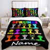 Custom Textile Colorful Heads Bedding 3 Piece Set HD Print Duvet Cover Pillowcases for Teens Adult Bedroom Decoration