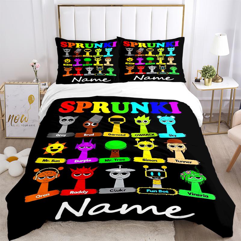 Custom Textile Colorful Heads Bedding 3 Piece Set HD Print Duvet Cover Pillowcases for Teens Adult Bedroom Decoration