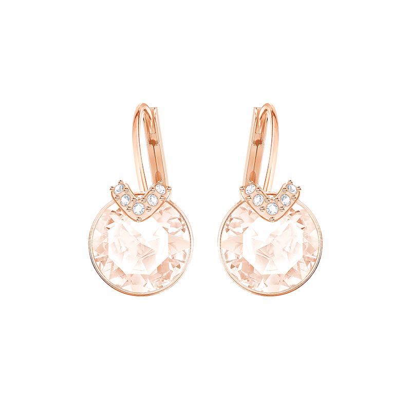Swarovski Bella Piercing Alloy Earrings Women s Rose Gold 5299318 золотой