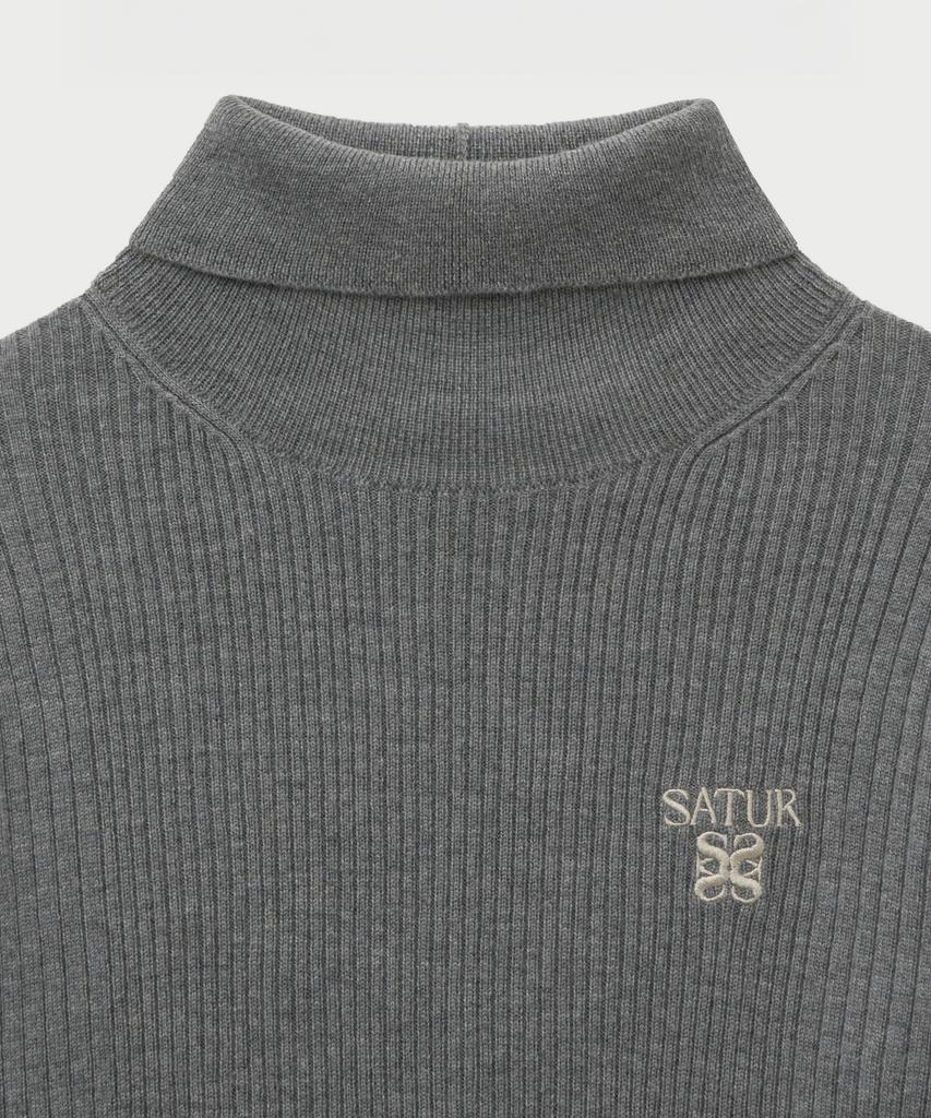Seteo (W) 2-Way High-Neck Knit Grey