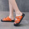 Fashion Platform slippers 20245summer new wear metal buckle rivet casual sandals open toe one word beach ins cool style shoes