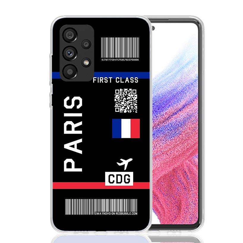 Airline Ticket Barcode Phone Case For Samsung Galaxy A17 A16 A14 A15 A13 A57 A56 A54 A55 A53 A37 A36 A34 A35 A33 A26 A24 A25 A23
