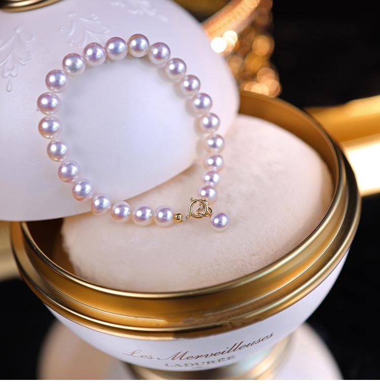 

Браслет из титановой стали с жемчужными бусинами, простой, с легкой роскошью, высококлассный, нишевый дизайн, персонализированное модное универсальное украшение