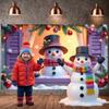 Snowman Display Christmas Ornaments Christmas Decoration Banner Christmas Banner Snowman Design Festive Display For New Year