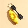 Portachiavi Kayak Stampato in 3D, Portachiavi Ciondolo Kayak, Ciondolo Remo da Kayak con Portachiavi, Regalo Unico per Appassionati di Kayak