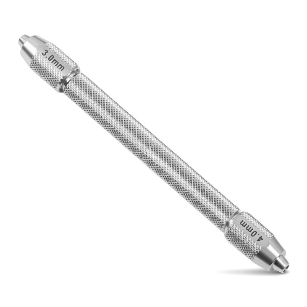 Silver Dual Head Chrome Steel Watch Winding Chuck  Watch Internal Component Maintenance