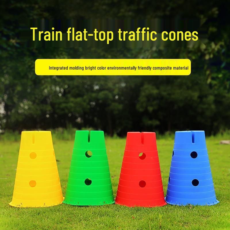 Sensory Training Ice Cream & Kindergarten Marker Cones with Hurdles and Holes for Kids' Obstacle Courses