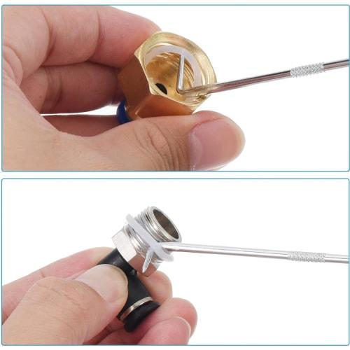 Picking Tool, Pick Tool, Pickup Tool, Precision Hook Set, 10-Piece Set with Storage Pocket, Easy to Carry, Long + Short Pick & Hook Tool, Oil Seal Rem