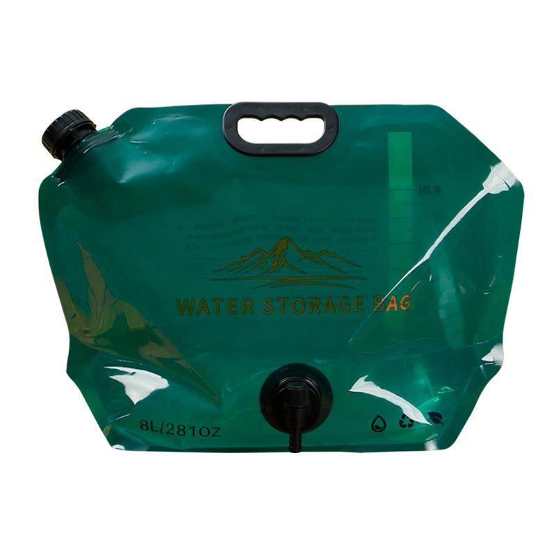 Portable Water Storage Bag Foldable for Outdoor Sports Camping Large Capacity with Faucet Thickened Water Bag for Mountaineering