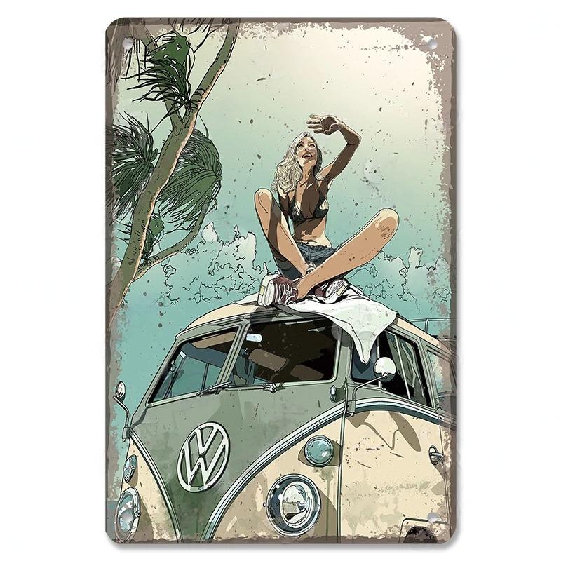 Metal Tin Signs Travel City Girls Posters Plaque Monaco Rome Biarritz Venice Metal Poster Vintage Wall Art Bar Club