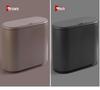 Creative Plastic Wet-Dry Separation Trash Can with Lid and Press-Type Garbage Bag Support.