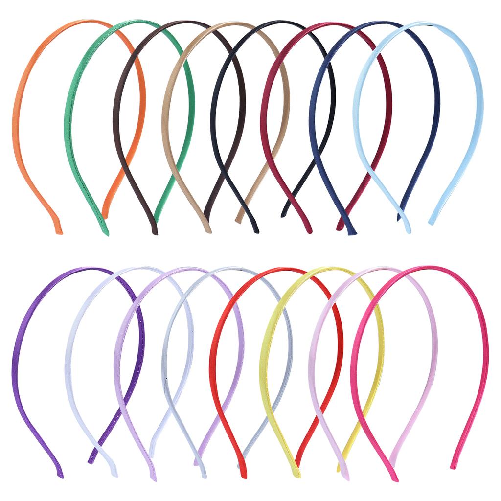 10Pcs Colorful Fabric Covered Headbands Hair Hoops Blank Base Settings DIY Hair Accessories Headwear Girls Makeup Wash Hairband