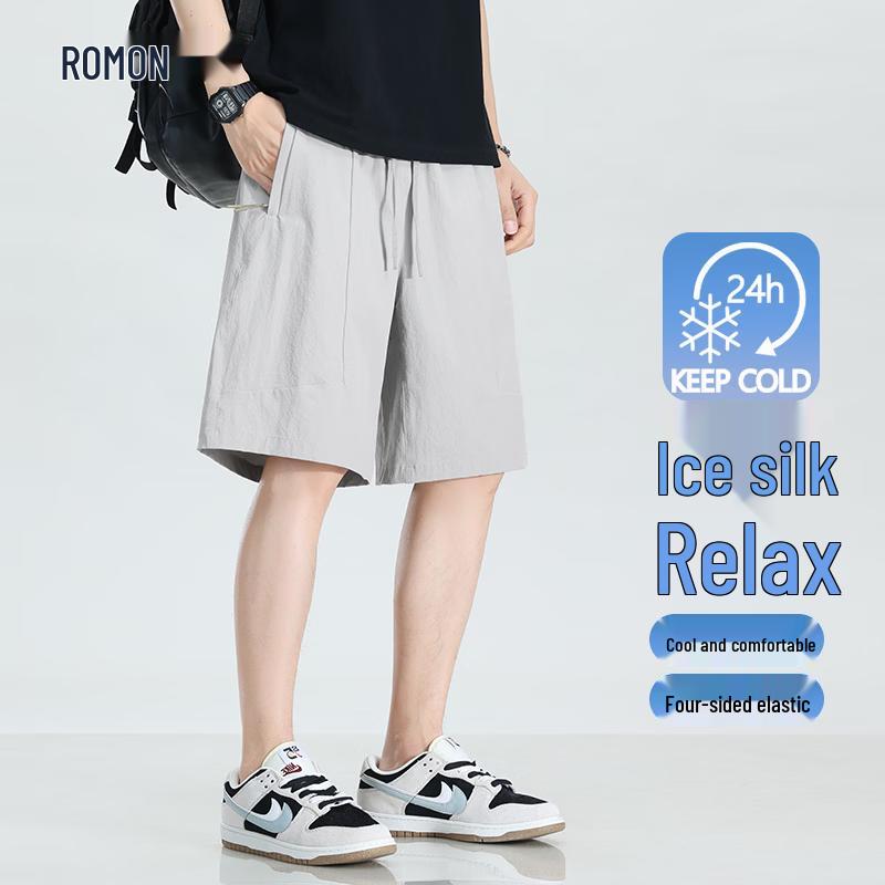 Romon Men s Ice-Cool Breathable Sports Shorts 4XL
